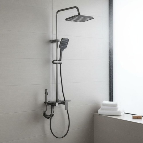 Colonne douche grise avec - colonne,