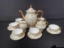 SERVICE À CAFÉ EN PORCELAINE WINTERLING KIRCHENLAMITZ BAVARIA DÉCOR ROSES DORÉES