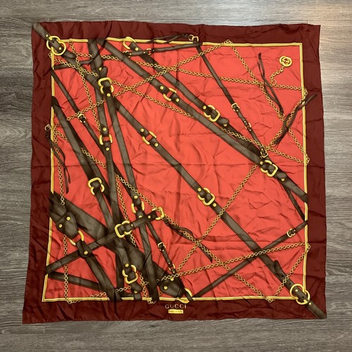 Womens gucci silk - antique, ruby