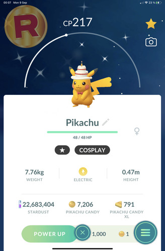 Shiny pikachu costume birthday - costume,