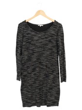 NOPPIES Robe de Grossesse Femme Noir Gris Plissée (EU 38)