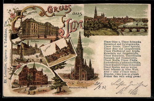 Lithographie ulm construction - lithographie, ulm,