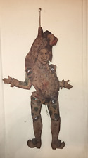 Ancien pantin bois Imagerie d'Epinal - POLICHINELLE -articulé-litho passée- 50cm