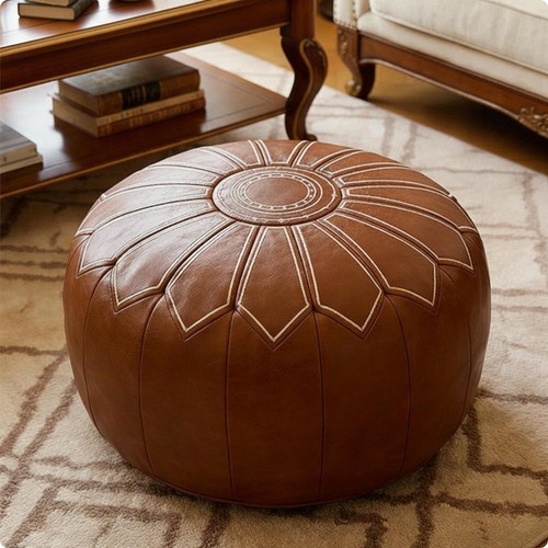 Pouf ottoman brodé - ottoman,