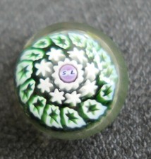 MINIATURE PRESSE PAPIER SULFURE BONBONS SIGNÉ SAINT LOUIS PAPERWEIGHT MILLEFIORI