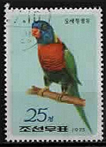 1975 corée perroquets - corée.,