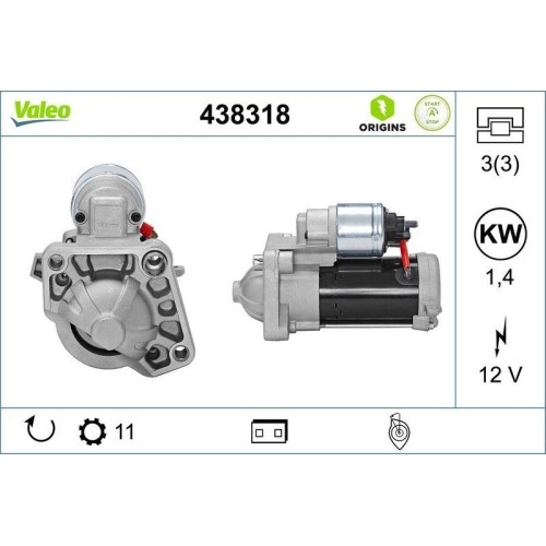 Démarreur valeo 438318 - 1x,