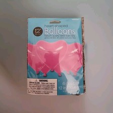 Heart Shaped Ballons 12" Pink