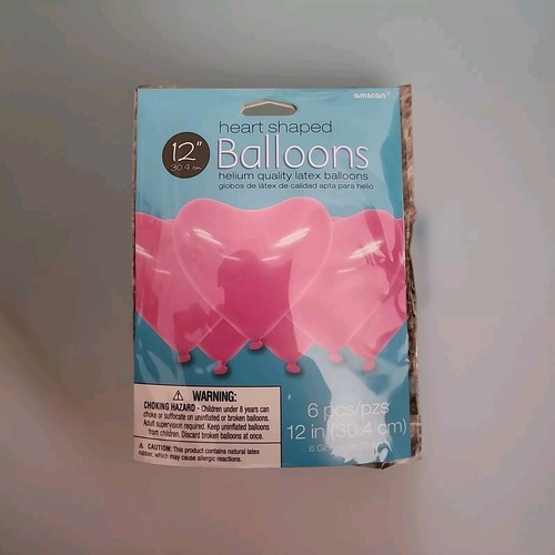 Heart shaped ballons pink - 12",