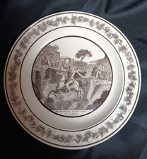 Assiette en faïence fine MONTEREAU début XIXème Rome Curtius N°6