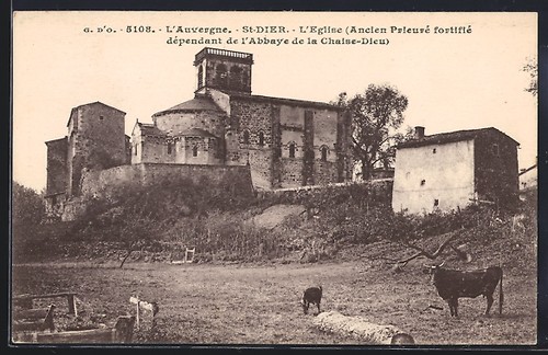 Cpa saint dier église - saint-dier,, l´Église