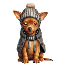 6 x autocollants de voiture d'hiver pinscher nain 9 x 9 cm autocollants pour ...