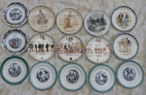 Lot assiettes parlantes - 15,