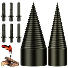 Foret à Bois pour Fendre du Bois, 32mm+42mm Fendeur de Buche, Foret Conique a...