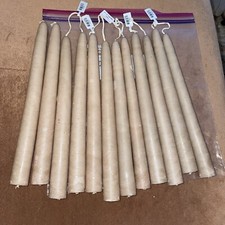 12 Lot Yankee Candle Handcrafted 12 Khaki Taper Candles Never Used
