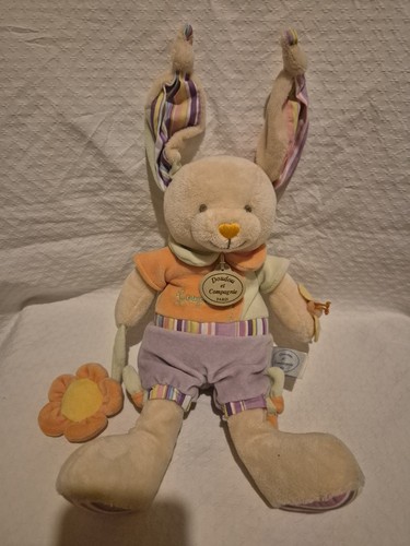 Doudou peluche lapin fleur - peluche,