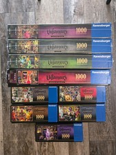 Ravensburger Disney Villainous 9 Jigsaw puzzle lot Maleficent Jafar Queen Hearts