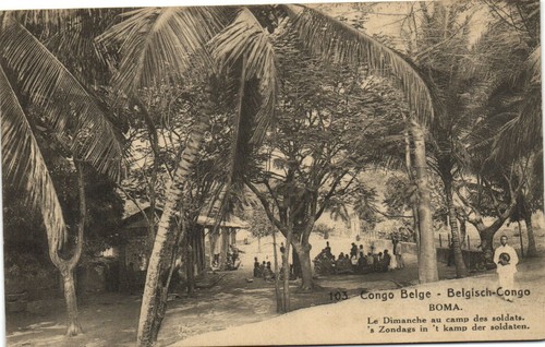 Belgian congo boma camp - belgian, congo,