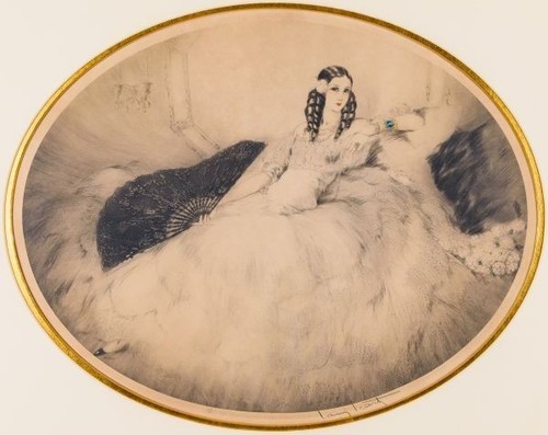 Louis icart gravure éventail - icart,