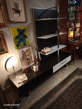 etagere bibliotheque chrome et