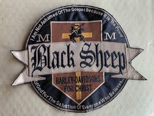 LARGE Black Sheep Harley Davidson For Christ Biker Patch