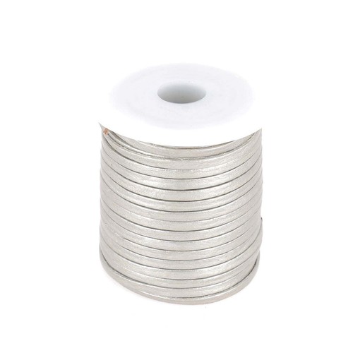 Lacet cuir pigmenté plat - lacet,