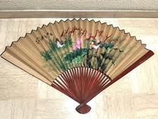 Grand éventail mural bambou