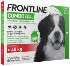 Combo¹ Antiparasitaire chien protection tiques puces flea  3 pipettes 40-60kg