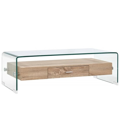 Table basse clair - 98x45x31, cm