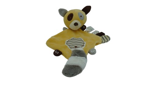 Doudou raton laveur plat cm - raton,