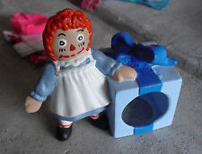 Vintage 1974 Ceramic Raggedy Ann Andy Figurine 3" Tall