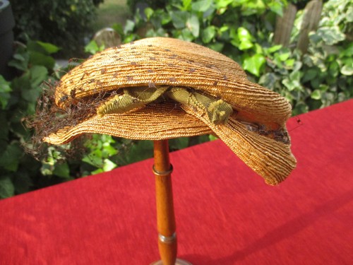 Chapeau ancien paille fine - , et
