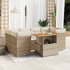 Salon de Jardin avec Coussins Canapé Extérieur 7 pcs Résine Tressée vidaXL
