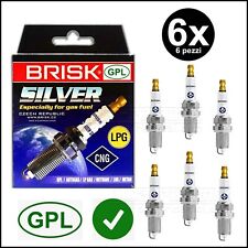 Bougie Set 6 Bougies LPG Méthane BRISK Argent DR15YS-9 Suzuki Grand Vitara 98>06