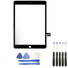VITRE ECRAN TACTILE POUR IPAD 7 A2197/A2198/A2200 10.2" NOIR + OUTILS + COLLE