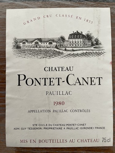 étiquette château pontet - Étiquette,