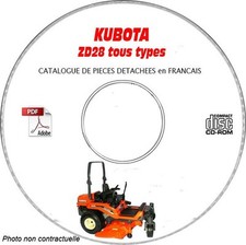 ZD 28 - Catalogue Pieces CDROM KUBOTA FR Expédition - --, Support - CD-ROM - DV