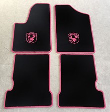Tapis De Voiture Tapis Pour Fiat Seicento Et Abarth 1998-10' Noir Rose Velours