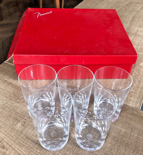 Baccarat lot 5 verres - 5, en