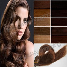 EXTENSIONS A CLIPS DE CHEVEUX NATUREL REMY HAIR 46CM ,8 BANDES, 18 CLIPS,90grs