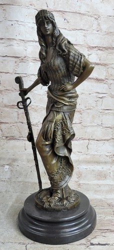 Statue bronze guerrière - statue,