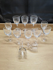 CRISTAL D'ARQUES 12 GLASSES APERITIF DAMPIERRE 