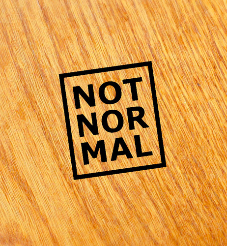 Not normal autocollant sticker - not,