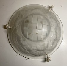 Beautiful Antique Basin, Molded Glass Chandelier, Pressed Signed Degué Art Deco