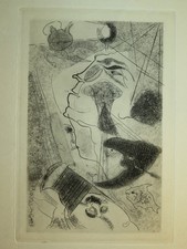 Jean DE BOSCHERE 1881-1953 ORIGINAL ENGRAVING CUBISM SURREALISM ART DECO 1937