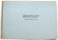 BENTLEY S1 CONTINENTAL Mulliner Park Ward LF Car Sales Brochure c1957