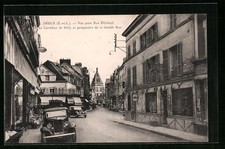 Old postcard Dreux, view taken Rue d ́Orfeuil 