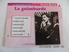 CARTE FICHE PLAISIR DE CHANTER HUGUES AUFRAY LA GUIMBARDE
