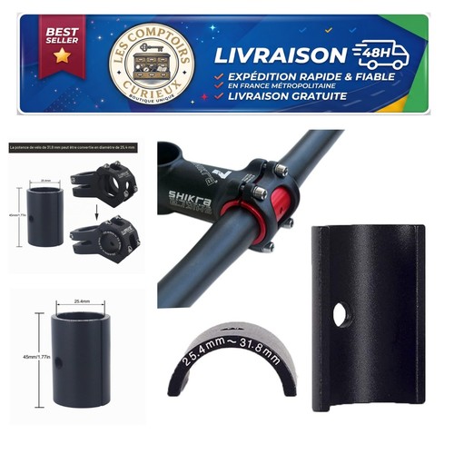 Adaptateur potence vélo - , 31,8