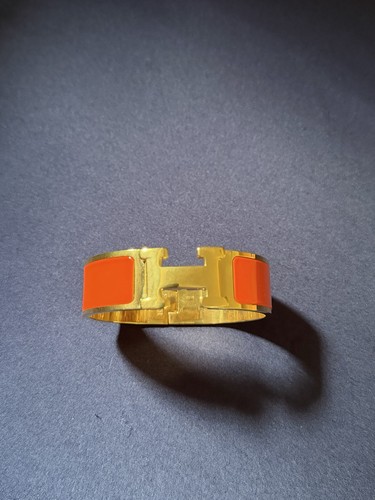 Hermès clic clac orange - hermès, h
